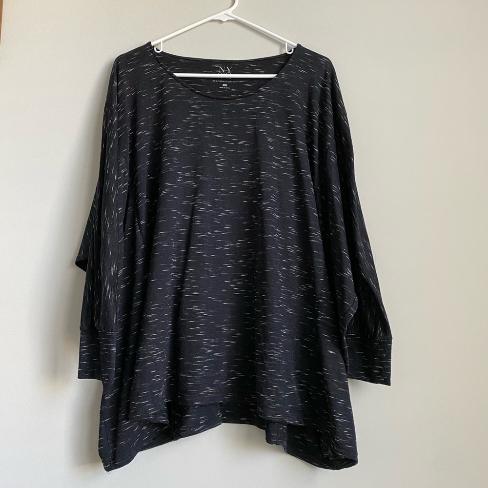 NY&CO Oversized black tunic top
